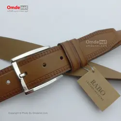 کمربند چرم مصنوعی 4 سانت کلاسیک چاپ دو دوخت (جین 12 تایی)