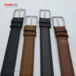 کمربند چرم مصنوعی 4 سانت کلاسیک چاپ دو دوخت (جین 12 تایی)