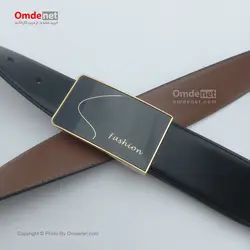 کمربند چرم مصنوعی پلاک مجلسی (جین 12 تایی)