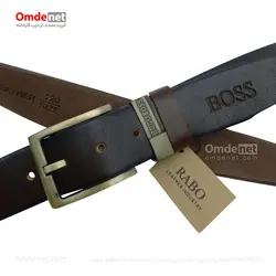 کمربند چرم طبیعی اسپرت 4 سانت برند BOSS (جین 12 تایی) کد 176