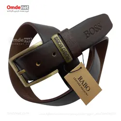 کمربند چرم طبیعی اسپرت 4 سانت برند Boss (جین 12 تایی) کد 180