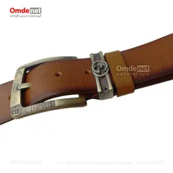 کمربند چرم طبیعی اسپرت 4 سانت برند گوچی (جین 12 تایی) کد 162