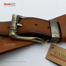 کمربند چرم طبیعی اسپرت 4 سانت قلاب خارجی برند CK (جین 12 تایی) کد 284