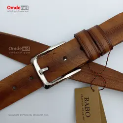 کمربند چرم مصنوعی 3.5 سانت کلاسیک وسط چاپ (جین 12 تایی) کد 287