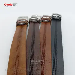 کمربند چرم مصنوعی 3.5 سانت کلاسیک وسط چاپ (جین 12 تایی) کد 287