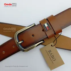 کمربند چرم طبیعی اسپرت 3.5 سانت برند TOMMY (جین 12 تایی) کد 281