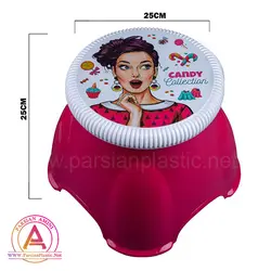 چهارپایه گرد چاپدار رزمن پلاستیک