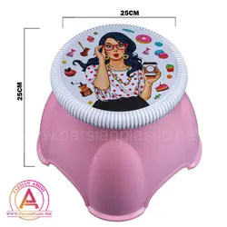 چهارپایه گرد چاپدار رزمن پلاستیک