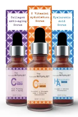 ست سرم مراقبت از پوست (اسید هیالورونیک + ویتامین C + سرم کلاژن) 8682009368644