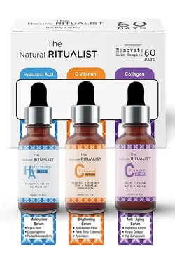 ست سرم مراقبت از پوست (اسید هیالورونیک + ویتامین C + سرم کلاژن) 8682009368644