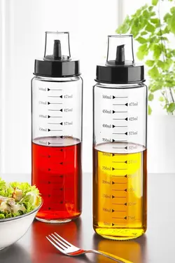 ست 2 عددی ظرف روغن و سرکه 500 میلی لیتر Queen's Kitchen - MRT-Yaglik500ml