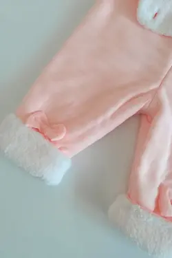 لباس سرهمی نوزادی دخترانه صورتی با روبان Mindytrendy