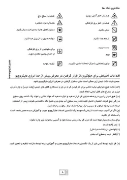 دفترچه چاپی فارسی مایکروویو سامسونگ MG402MADXBB