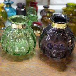 گلدان عدسی گردن برنجی