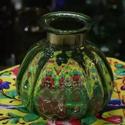 گلدان عدسی گردن برنجی