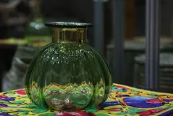 گلدان عدسی گردن برنجی