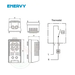 ترموستات تابلوییENV-THC01