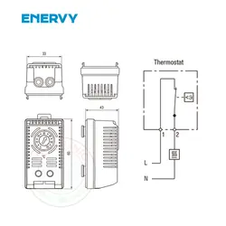 ترموستات تابلوییENV-THH02