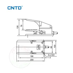 پدال تکی حفاظ دار CNTD مدل CFS-302