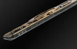 گوشی Caviar iPhone XS Max 512Gb برند خاویار با ساعت دست ساز و کاور طلا با زمینه سیاه