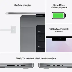 مک بوک پرو 2021 M1 پرو 16 اینچ مدل MK183 - 512 GB ا Apple Macbook Pro 2021 M1 pro MK183