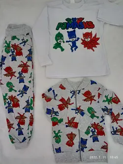 ست لباس بچه گانه سه تیکه پسرانه