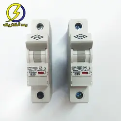 فیوز (کلید مینیاتوری) تک فاز 25 آمپر(4.5KA) الکترو کاوه