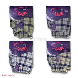 شلوار پنبه چهارخانه فیکس