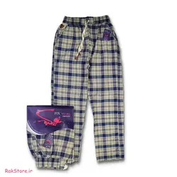 شلوار پنبه چهارخانه فیکس