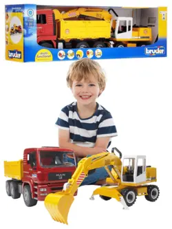 ماکت بیل مکانیکی وکامیون BRUDER