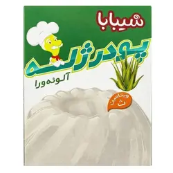 پودر ژله ۱۰۰ گرمی مارک شیبابا با طعم آلوئه ورا