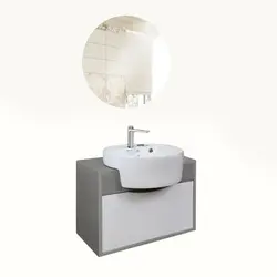 ست کابینت و روشویی مدل میلانا به همراه آیینه