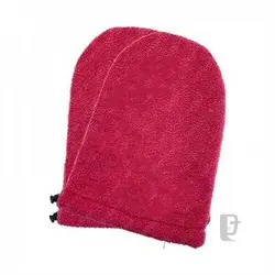 دستکش حوله ای پارافین تراپی بند دار سرخابی