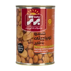 کنسرو لوبیا چیتی با قارچ برتر - 420 گرمی