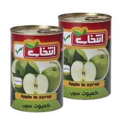 کمپوت سیب انتخاب - 420 گرم - بسته 2 عددی