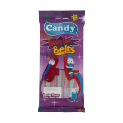 پاستیل نواری توت ترش کندی میکس - 85 گرمی