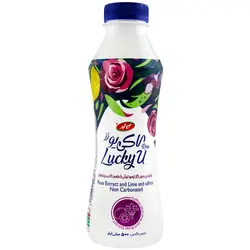 نوشیدنی بدون گاز لیمو ترش با طعم گلاب و زعفران لاکی یو کاله - حجم 500 میلی لیتر
