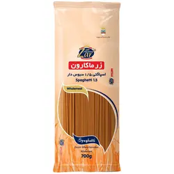 ماکارونی زر ماکارون سبوسدار - قطر ۱.۵ - بسته بندی ۷۰۰ گرمی