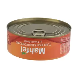 کنسرو تن ماهی و لوبیا چیتی در سس گوجه فرنگی محفل - مقدار 230 گرم