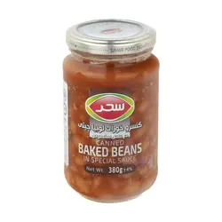 کنسرو خوراک لوبیا چیتی در سس مخصوص سحر - مقدار 380 گرم