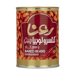 کنسرو لوبیا چیتی با سس تند رعنا - مقدار 400 گرم