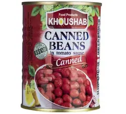 کنسرو لوبیا چیتی با سس گوجه فرنگی خوشاب - مقدار 350 گرم