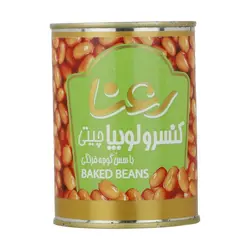 کنسرو لوبیا چیتی با سس گوجه فرنگی رعنا - مقدار 400 گرم
