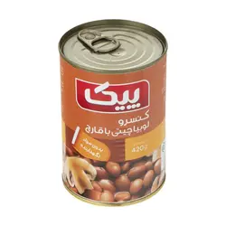 کنسرو لوبیا چیتی با قارچ پیک - مقدار 420 گرم