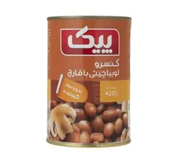 کنسرو لوبیا چیتی با قارچ پیک - مقدار 420 گرم