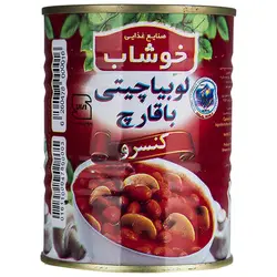 کنسرو لوبیا چیتی با قارچ خوشاب - مقدار 350 گرم