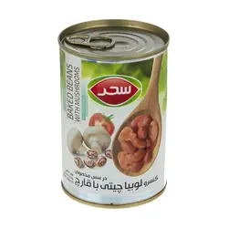 کنسرو لوبیا چیتی با قارچ سحر - مقدار 420 گرم