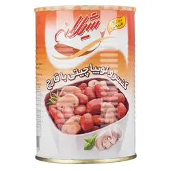 کنسرو لوبیا چیتی با قارچ شیلانه - مقدار 380 گرم