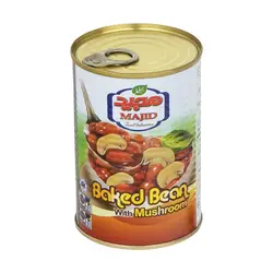 کنسرو لوبیا چیتی با قارچ مجید - مقدار 400 گرم