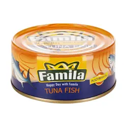 کنسرو ماهی تون در روغن سویا فامیلا - مقدار 180 گرم